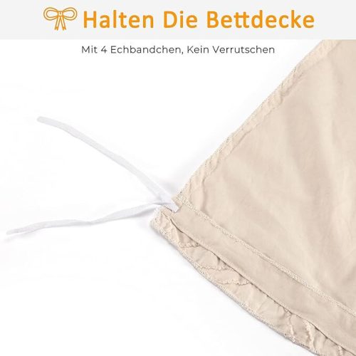 TOCOMOA Getufteter Bettbezug 2-teilig 135x200cm (Beige)
