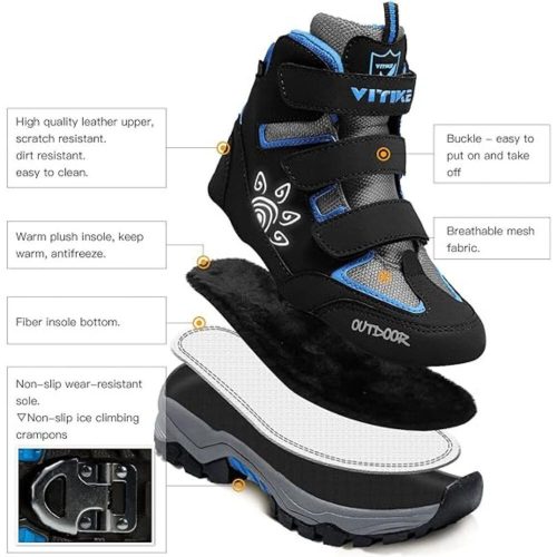ASHION Winterschuhe Größe 34 (blau-schwarz)