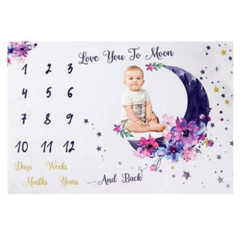 Ever Fairy Meilensteindecke für Kinder (Purple Moon)