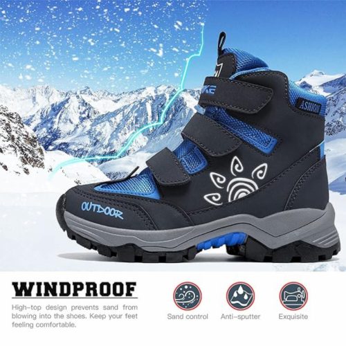 ASHION Winterschuhe Größe 32 (Dunkelblau-Schwarz)