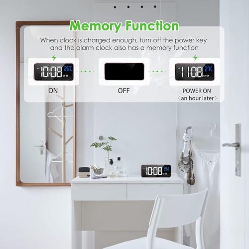 Digitaler Wecker Rosa - Hermic