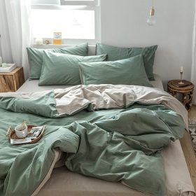 GETIYA Kinderbettwäschebezug 135x220cm (Dunkelgrün)