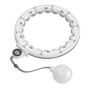   BLux Shaper Fitness Hula Hoop – mit Schwerkraftball (verstellbar 65–110 cm, weiß)