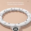 BLux Shaper Fitness Hula Hoop – mit Schwerkraftball (verstellbar 65–110 cm, weiß)