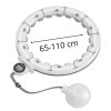 BLux Shaper Fitness Hula Hoop – mit Schwerkraftball (verstellbar 65–110 cm, weiß)