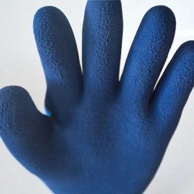 2 Paar blaue, latexbeschichtete Polyester-Thermohandschuhe