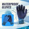 2 Paar blaue, latexbeschichtete Polyester-Thermohandschuhe