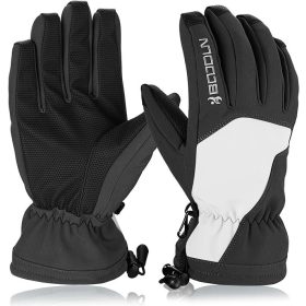 BOODUN Skihandschuhe Größe M (schwarz-weiß)
