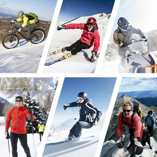 BOODUN Skihandschuhe Größe M (schwarz-weiß)
