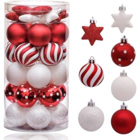   Victor's Workshop Christbaumschmuck (35 Stück, rot-weiß)