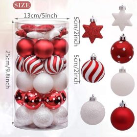   Victor's Workshop Christbaumschmuck (35 Stück, rot-weiß)