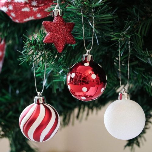 Victor's Workshop Christbaumschmuck (35 Stück, rot-weiß)