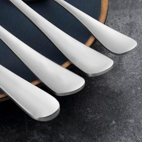 BEWOS Besteckset aus Edelstahl für 2 Personen, 8-teilig (Mattsilber)