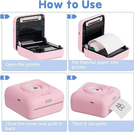 PeriPage Mini tragbarer A6-Fotodrucker (Türkisblau)