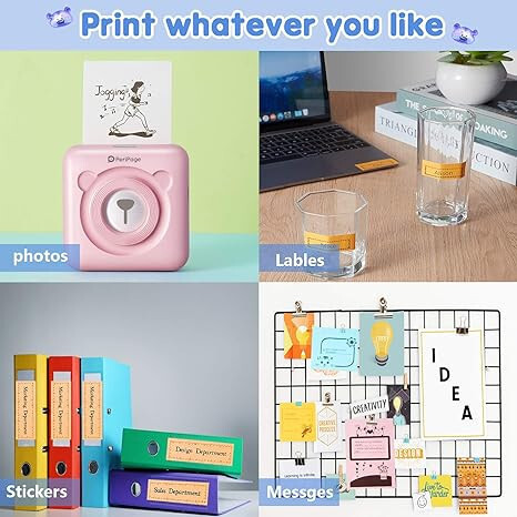 PeriPage Mini tragbarer A6-Fotodrucker (Türkisblau)