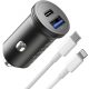 USB-C-Autoladegerät-Adapter, zwei Anschlüsse (43 W)