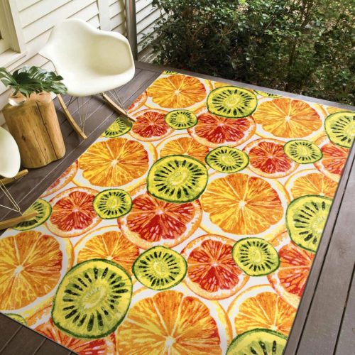 Decomall Outdoor-Teppich mit Fruchtmuster, 120 x 170 cm
