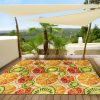 Decomall Outdoor-Teppich mit Fruchtmuster, 120 x 170 cm