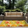Decomall Outdoor-Teppich mit Fruchtmuster, 120 x 170 cm