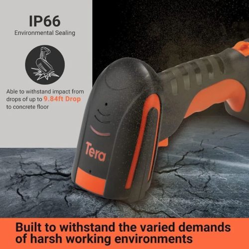 Tera L8100 Laser 1D Kabelloser Barcodescanner – Bluetooth, 2,4G und USB-Verbindung, schnelles Scannen