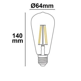 Vintage Style LED ST64 E27 Glühbirne 6 Stk