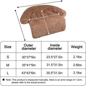   Jollywoods Sofaschutz-Hundebett für kleine und mittelgroße Hunde, Braun, S(75 x 95 x 15 cm)