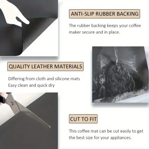 Rutschfeste, saugfähige Matte für Wasserhahn, 2-teilig