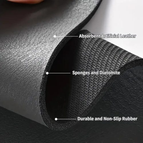 Rutschfeste, saugfähige Matte für Wasserhahn, 2-teilig