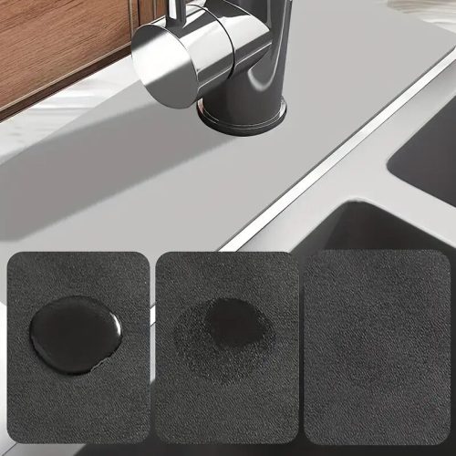Rutschfeste, saugfähige Matte für Wasserhahn, 2-teilig