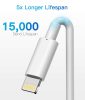 Apple MFi-zertifiziertes iPhone-Ladegerät 3 Stück: 0, 5m + 1 m + 1, 8m (Weiß)