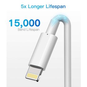   Apple MFi-zertifiziertes iPhone-Ladegerät 3 Stück: 0, 5m + 1 m + 1, 8m (Weiß)