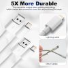 Apple MFi-zertifiziertes iPhone-Ladegerät 3 Stück: 0, 5m + 1 m + 1, 8m (Weiß)