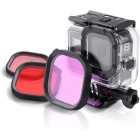   Lupholue 3-in-1-Linsenfilter in Rot/Rosa/Lila für Unterwassertauchen