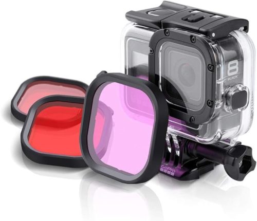 Lupholue 3-in-1-Linsenfilter in Rot/Rosa/Lila für Unterwassertauchen