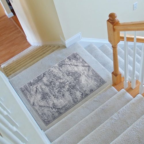 Taleta Moonlit Grey Vintage Bodenmatte für den Innenbereich, 80 x 150 cm