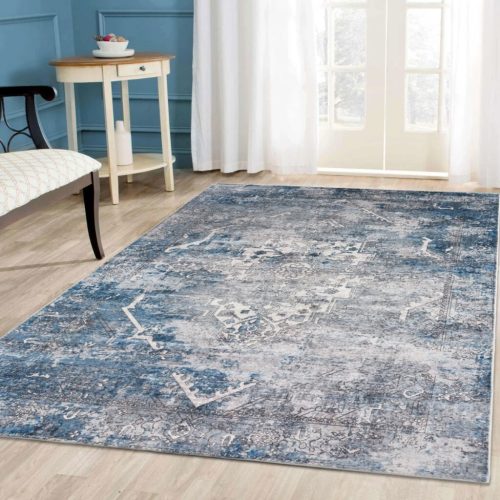 Taleta Moonlit Blue-Grey Vintage Bodenmatte für den Innenbereich, 80 x 150 cm