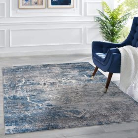   Taleta Moonlit Blue-Grey Vintage Bodenmatte für den Innenbereich, 120 x 170 cm
