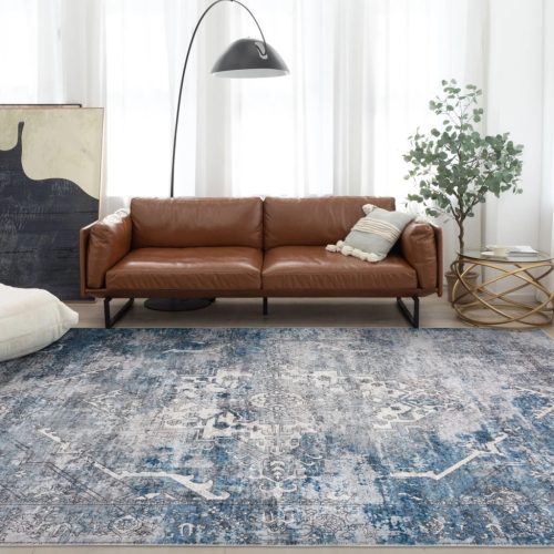 Taleta Moonlit Blue-Grey Vintage Bodenmatte für den Innenbereich, 120 x 170 cm