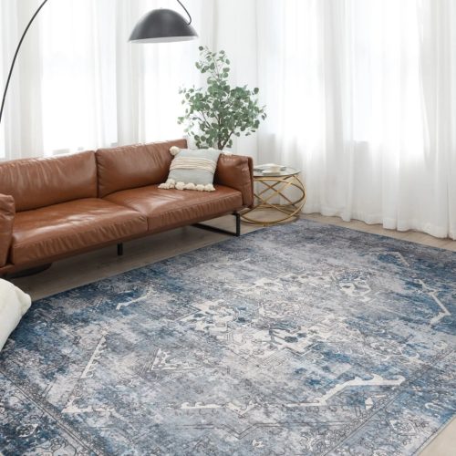Taleta Moonlit Blue-Grey Vintage Bodenmatte für den Innenbereich, 120 x 170 cm