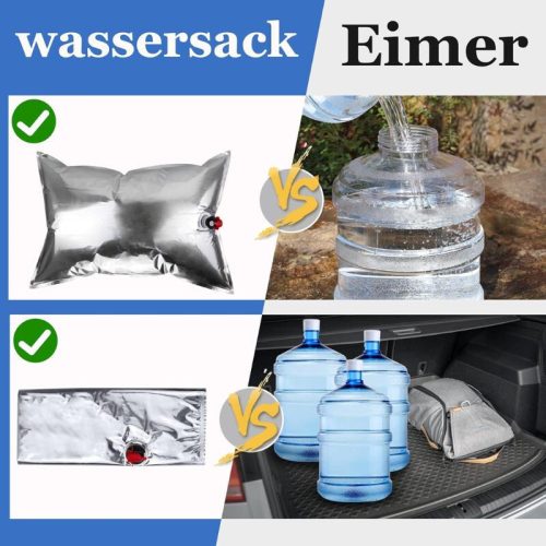 Foinwer Wiederverwendbares, reißfestes Wasseraufbewahrungsbeutel-Set, 30 l x 10 Stück