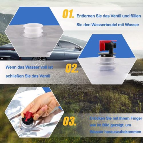 Foinwer Wiederverwendbares, reißfestes Wasseraufbewahrungsbeutel-Set, 30 l x 10 Stück