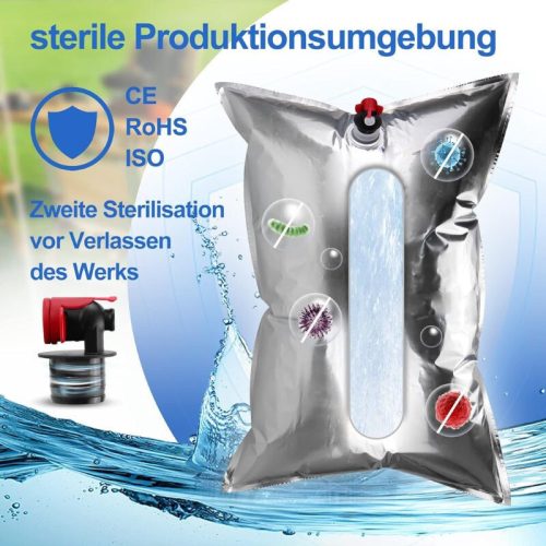 Foinwer Wiederverwendbares, reißfestes Wasseraufbewahrungsbeutel-Set, 30 l x 10 Stück
