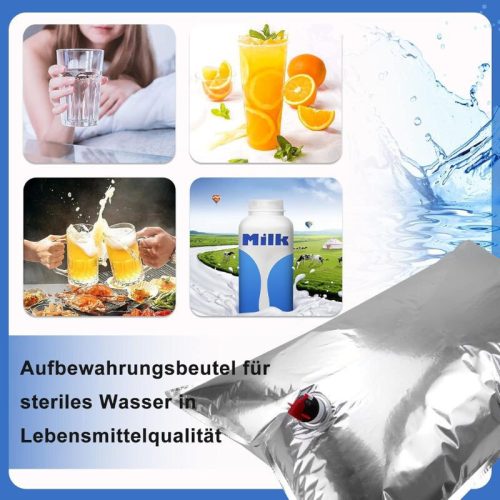 Foinwer Wiederverwendbares, reißfestes Wasseraufbewahrungsbeutel-Set, 30 l x 10 Stück