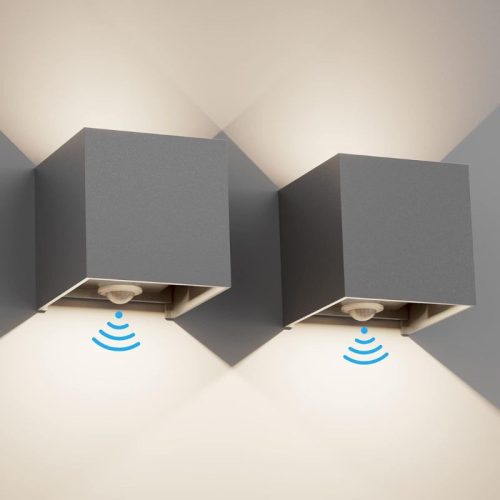 Klighten 12W 2er-Pack LED-Wandleuchte (10 x 10 x 10 cm) 2 Stück - Grau
