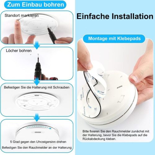 Xindum Rauchmelder 3er-Pack - Weiß