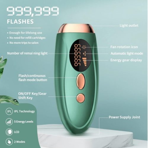 IPL-Haarentfernungsgerät für zu Hause (Smaragdgrün – Bronze)