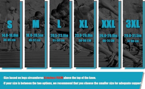 Rokesa Kniebandage, professionelle Schmerzlinderung mit Seitenstabilisatoren und Patella-Gel, Größe S (Türkisblau)
