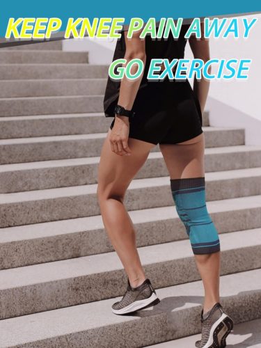 Rokesa Kniebandage, professionelle Schmerzlinderung mit Seitenstabilisatoren und Patella-Gel, Größe S (Türkisblau)