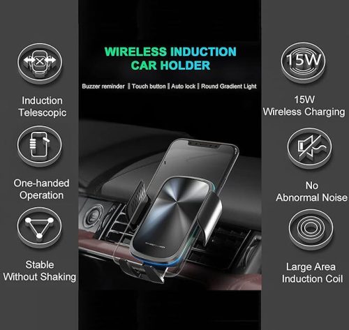 Qi-Wireless-Autoladegerät und Telefonhalter