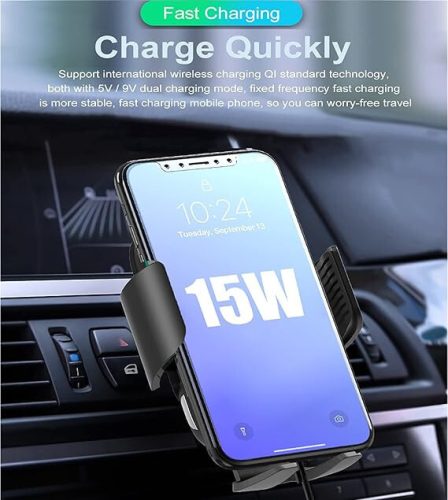 Qi-Wireless-Autoladegerät und Telefonhalter